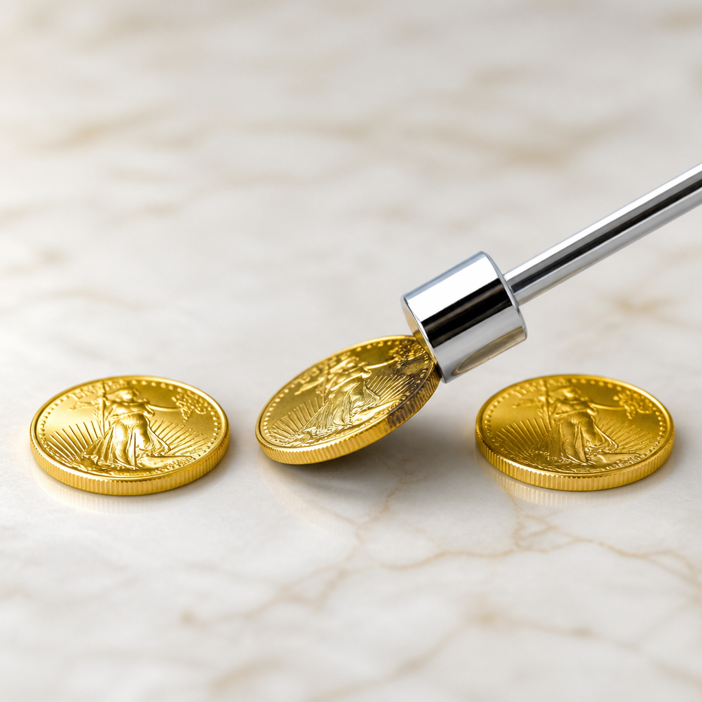 Illustration 2 – Gold & Magnetismus: Dein ultimativer Check für echtes Gold